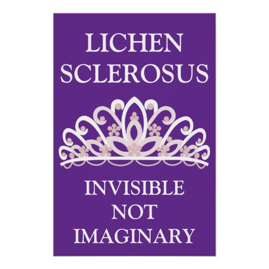 苔癬症に理解を "Invisible Not Imaginary" ポスター (正面)