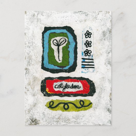 苗コチルドン葉書 – 抽象芸術 ポストカード (正面)