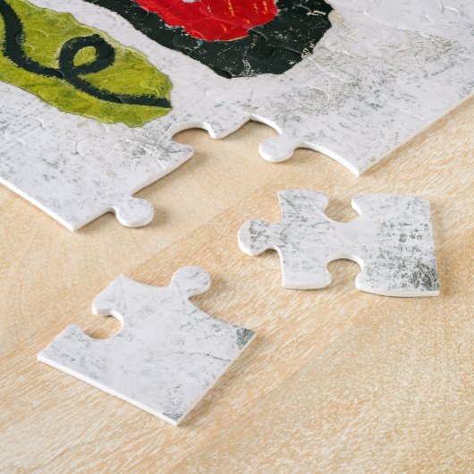 苗コティレードンジグソーパズル – 抽象芸術 ジグソーパズル (側面)