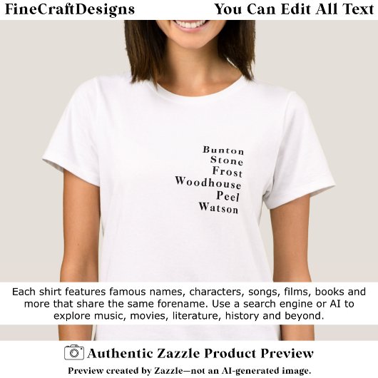 苗字 名前 有名な名前 トレンド オーダーメイド 02B Tシャツ