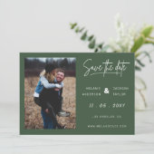 苗緑のシンプル手書き写真 セーブザデート (スタンド正面)