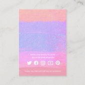 若々しいシックなロゴネックレス&イヤリングディスプレイ コーリングカード (裏面)