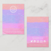 若々しいシックなロゴネックレス&イヤリングディスプレイ コーリングカード (正面/裏面)