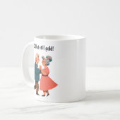 若々しいシニアダンサー コーヒーマグカップ (正面左)