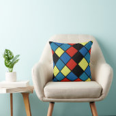 若々しいトレンド色タイル大プリント クッション (椅子)