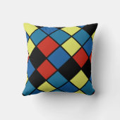 若々しいトレンド色タイル大プリント クッション (裏面)