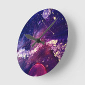 若々しい願望：深い宇宙時計 ラウンド壁時計 (傾斜)