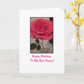 若々しい、私の友人への最高のハッピーバースデー カード (黄色い花)