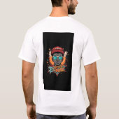若々しくモダンでビビッドなTシャツデザイン Tシャツ (裏面)