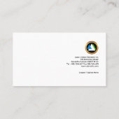 若々しく精力的でカラフルで幾何学的なマーケティング 名刺 (裏面)