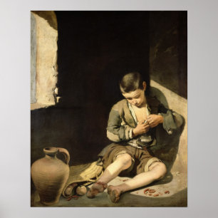 若いこじき、c.1650 ポスター