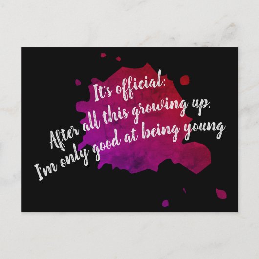 若いのが得意だ ポストカード (正面)