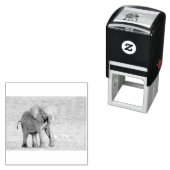 若いよくはしゃぐ象 セルフインキングスタンプ (インサイチュ)