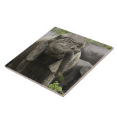 若いアフリカゾウ(Loxodontaのafricana) タイル (側面)