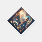 若いアルプスの少女と彼女の愛するダシュント スタンダードカクテルナプキン (角)