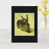 若いウサギ カード (黄色い花)