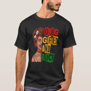 若いエッドブラックガール魔法とメラニンブラックヒストル Tシャツ