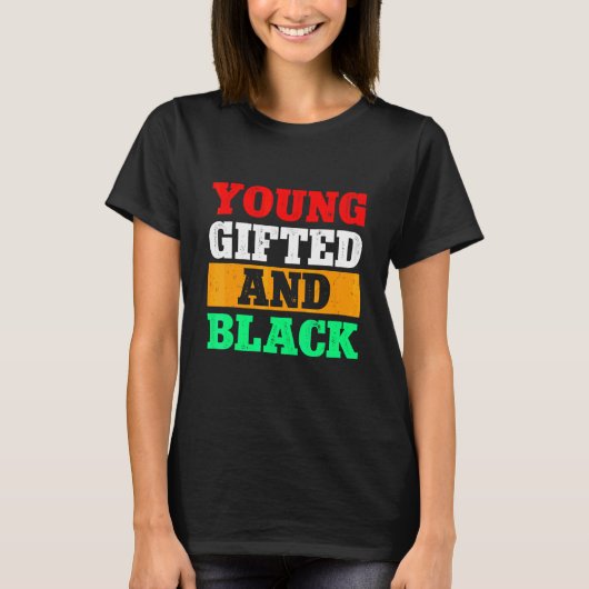 若いエド黒人歴史月間アフリカ系アメリカ人プリド Tシャツ (正面)