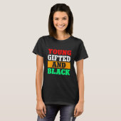 若いエド黒人歴史月間アフリカ系アメリカ人プリド Tシャツ (正面フル)