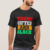 若いエド黒人歴史月間アフリカ系アメリカ人プリド Tシャツ (正面)
