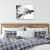 若いオグララインディアンガールと子犬ティピ外 キャンバスプリント (インサイチュ (寝室))