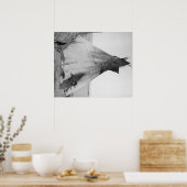 若いオグララインディアンガールと子犬ティピ外 ポスター (キッチン)