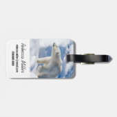 若いオスのホッキョクグマ ラゲッジタグ (裏面横)