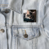 若いオスの虎猫猫2 缶バッジ (インサイチュ)