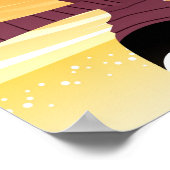 若いカップルが立っているビーチ ポスター (角)