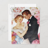 若いカップルのフォーマル衣服 ポストカード (正面/裏面)