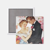 若いカップルのフォーマル衣服 マグネット (正面/裏面)