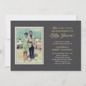 若いカップルの結婚記念日招待状 招待状 (正面)