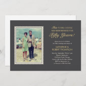 若いカップルの結婚記念日招待状 招待状 (正面/裏面)