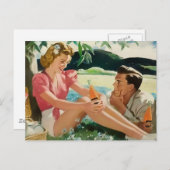 若いカップル ポストカード (正面/裏面)