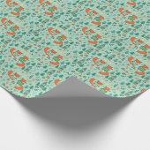 若いキツネ：子供のシームレスなパターン。 ラッピングペーパー (角)