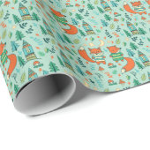 若いキツネ：子供のシームレスなパターン。 ラッピングペーパー (ロールコーナー)