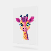 若いキリンお洒落の陽気でデザイン アクリルサイン (傾斜)