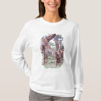 若いキリンと群れ or 群, キリン属 tシャツ
