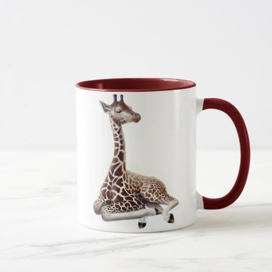 若いキリンの信号器のマグ マグカップ (右)