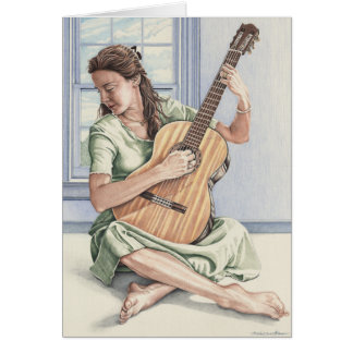 若いギタリストカード