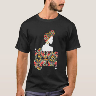 若いクイーンシルエットトライバルパターンファッション Tシャツ