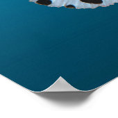 若いグループ – グラデーション青の背景 | ポスター (角)