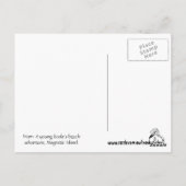 若いコアラがビーチ ポストカード (裏面)