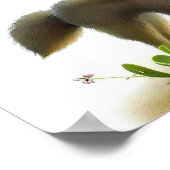 若いコヨーテの3D水彩画 ポスター (角)