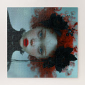 若いゴシックガールそばかすつき ジグソーパズル (横)