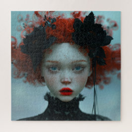 若いゴシックガールそばかすつき ジグソーパズル