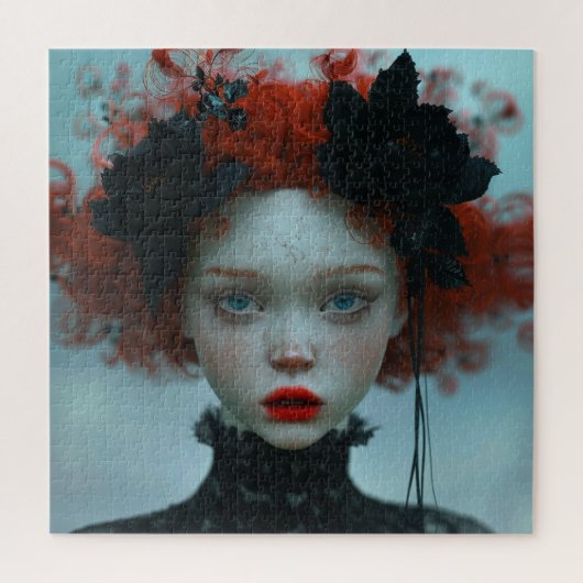 若いゴシックガールそばかすつき ジグソーパズル (縦)