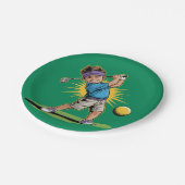 若いゴルファー誕生日スイングパーティー ペーパープレート (アングル)