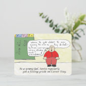 若いサンタのフラットホリデーカード シーズンカード (スタンド正面)