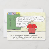 若いサンタのフラットホリデーカード シーズンカード (正面)